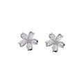 wholesale S925 Sterling Silver Fashion Swirl Bloom Exquisite Flower Stud Earrings for Women, Small Niche Minimalist Zircon Inlaid Ear Wholesale-0-4