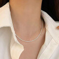 wholesale S925 Silver New Ins Internet Celebrity Same Style Small Exclusive Sparkling Glitter Collarbone Chain Simple Necklace Bare-0-2
