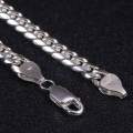 wholesale S925 Silver Gold-Plated 6mm Hiphop Cuban Chain Necklace, Hot Selling in Europe and America-0-1