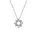 wholesale S925 Sterling Silver 0125 Korean Version Ins Niche Design Hollow-Out Set with Zircon Star Pendant Textured Necklace for Women-0-5