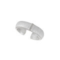 wholesale S925 Sterling Silver Brushed Matte Minimalist Ring, Small Batch Original Design, Unique High-End Adjustable Open Band-0-5