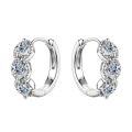 wholesale S925 Sterling Silver Vintage-Designed Moissanite Earrings for Women, Fashionable and Chic Ear Hoop, Trendy Ear Accessories Wholesale-0-4