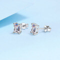 wholesale Pt950 plated 925 sterling silver earrings women moissanite emerald cut radiant cut earrings jewelry factory wholesale-0-1