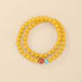 wholesale Metal material first: Natural beeswax double-strand bracelet for women layered wear with Nanhong multicolored bracelet and chicken oil yellow beeswax bracelet factory wholesale-0-0
