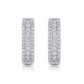 wholesale Metal Material: 925 Sterling Silver Cross-border new fashion earrings, small and exclusive high-end feel, expertly set with moissanite, versatile ear hoops and studs-0-5