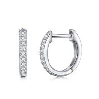 wholesale S925 Silver Korean Japanese Light Luxury Ins Style Earrings with Micro Inlaid Zirconia Versatile Ear Accessories Cross-Border Supply Pure Silver Jewelry Wholesale-Platinum DY110065 925 silver