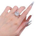 wholesale S925 Silver New Style Imported High Carbon Diamond 10*14mm Prism Cut Cushion Square Ring European and American Style-0-4