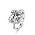 Sterling Silver 5ct Moissanite Ring, Women's Fancy Square Radiant Cut Wholesale-0-4