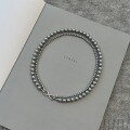 wholesale S925 Sterling Silver Detachable Genuine Silver-Gray Pearl Double-Layer 8-Shaped Clasp Necklace, Luxury High-End Women's Pendant Chain-0-5