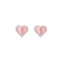 wholesale 925 Sterling Silver Small Heart Stud Earrings, Unique Design, Sweet and Elegant Heart-shaped Enamel Drop Earrings M02100-0-4