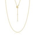 wholesale S925 Sterling Silver Adjustable Length Minimalist Necklace, Gold Plated Collarbone Chain, Direct from Manufacturer-0-4