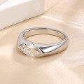 wholesale 925 Sterling Silver Cross-Border Hot-Selling 1-Carat Marquise Moissanite Ring Unisex Horus Eye Jewelry-0-3