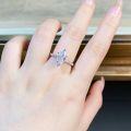 wholesale S925 Sterling Silver Ring for Women, High-End Ins Style, Simple and Fade-Resistant, Marquise Ice-Cut High-Carbon Diamond Ring for Wholesale-0-4
