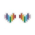 wholesale 925 Sterling Silver Irregular Colorful Stud Earrings For Women-0-4