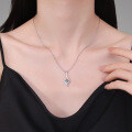S925 Sterling Silver Moissanite Women's Necklace, Light Luxury Pendant, Hot-0-2