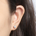 Sterling Silver 5MM Round Moissanite Classic Stud Earrings for Women Wholesale-0-1