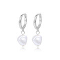 wholesale S925 Sterling Silver Retro Glass Bead Earrings With Pearl Accents For Women-0-14