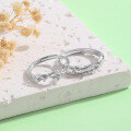 wholesale S925 Sterling Silver Intertwined Branches Couple Rings, Ins Style Luxury High-end Rings for 520 Valentine's Day Birthday Gift for Girlfriend-0-1