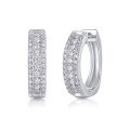 wholesale Metal Material: 925 Sterling Silver Cross-border new fashion earrings, small and exclusive high-end feel, expertly set with moissanite, versatile ear hoops and studs-0-4
