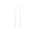 wholesale 925 Sterling Silver Long Tassel Pearl Earrings, Women's Small Batchins。-0-0