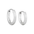 wholesale S925 Sterling Silver 828 Round Matte Ear Clasp Women's High-End Minimalist Style Small Silver Earrings-0-4
