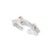 wholesale S925 Sterling Silver 878 Irregular Texture Diamond Inlay Ring for Women, High-End Sense, Small Batch, Original, Personalized Open Adjustable Silver Ring-Burnt Silver Champagne Stone [No. 14/Adjustable] &gt; Opening adjustable