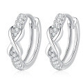 S925 Sterling Silver Moissanite Earrings, Unique Design, Endless Love, Ins Style, Versatile Luxury-0-3