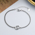 wholesale S925 Sterling Silver CD Letter Bracelet Korean Dongdaemun Minimalist Design Fashion Versatile Women's Hand Jewelry-0-0