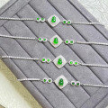 wholesale S925 Sterling Silver Natural Guatemalan Jade Gourd Bracelet, National Trend Design, Xiaohongshu Hot Item-0-2