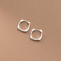 wholesale S925 Silver Twisted Square Ear Clasps Korean Style Minimalist Small Summer Line Earrings M00803-0-4