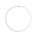 wholesale S925 Silver Gold-Plated Exaggerated Toothpick Pearl Necklace Women's New Korean Style Wholesale from Manufacturer-0-4
