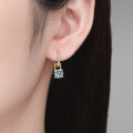 S925 Silver Gold-Tone 2ct D Color Moissanite Convertible Earrings Wholesale-0-2