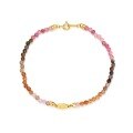 wholesale S925 Sterling Silver Japanese Exquisite Niche Rainbow Natural Tourmaline Bracelet for Women, High-End Feel Bead Wholesale Customization-0-4