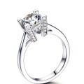 S925 Silver Gold-Plated Moissanite Letter HW Ring for Women, Simple Fashion Live Stream Accessory-0-2
