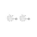 wholesale S925 Sterling Silver Forest-style Sweet Dandelion Thread Earrings, Small and Unique Design Ear Accessories M05291-0-4