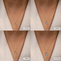 wholesale S925 Sterling Silver Super Sparkling Zircon Women's Minimalist Sugar Cube Pendant Square Collarbone Chain for Daily Wear-0-3