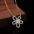 S925 Silver Pendant Moissanite Sunflower Necklace for Women-0-1