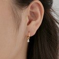 wholesale S925 Sterling Silver Korean Hot Style Women's Earrings, Minimalist Pear-Shaped Pendant Design, Niche Luxury Waterdrop Ear Accessories-0-1