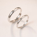 wholesale S925 Silver Single Diamond Couple Ring, Simple and Luxurious, Minimalist Plain Band Matching Rings for Men and Women R01246-0-2