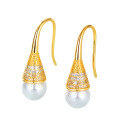 wholesale S925 Sterling Silver Shell Pearl Earrings Light Luxury Versatile Ear Clips Small Design Sense Ins Earrings for Women-0-12