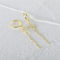 wholesale S925 Sterling Silver Fashion Tassel Starlight Earrings With Inlaid Crystals-0-3