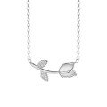 wholesale 925 Sterling Silver Exquisite Tulip Necklace for Women, Light Luxury, Niche Design, Elegant and Simple, Forest-style Collarbone Chain-0-3