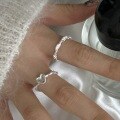 wholesale S925 Sterling Silver Woven Heart Twist Rope Ring with Open-End Design for Stacking, Minimalist Style-0-2