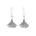 wholesale S990 Silver Vintage Retro Fashion Korean Ins Style Ginkgo Leaf Earrings Creative Design Trendy Earrings-0-6
