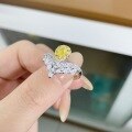 wholesale AU750 plated S925 sterling silver women's ring in minimalist ins style, easy to pair, marquise wheat ear design, viral Xiaohongshu hit-0-1