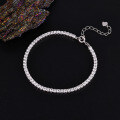 Sterling Silver Pearl Bead Cubic Zirconia Bracelet, 2025 New Women's Gift-0-20