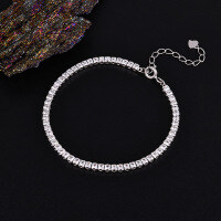 Sterling Silver Pearl Bead Cubic Zirconia Bracelet, 2025 New Women's Gift-925 Silver YSM-3828