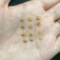 wholesale Metal S925 silver gold-plated openwork floral bead cap DIY bracelet spacer bead handmade stringing accessory locating bead-0-0