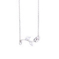 wholesale S925 Sterling Silver Tulip Necklace for Women, Korean Style Minimalist Fresh and Light Luxury Floral Collarbone Chain, Earrings, Ring Jewelry Set-0-5