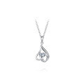 wholesale Sterling silver fashion elegant heart pendant necklace women-0-4